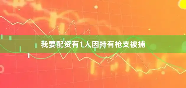 我要配资有1人因持有枪支被捕
